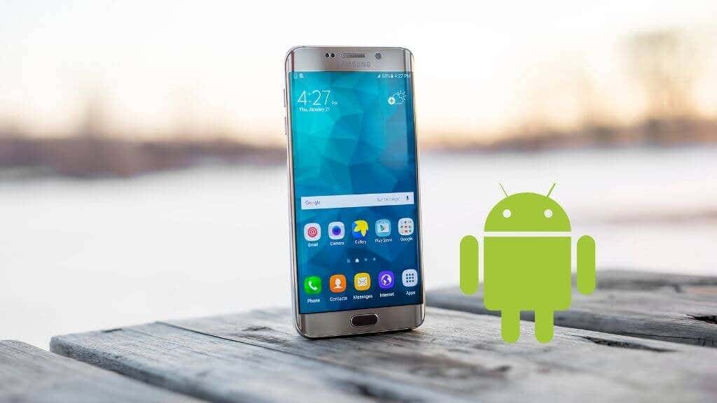 An Android icon next to an Android smartphone 