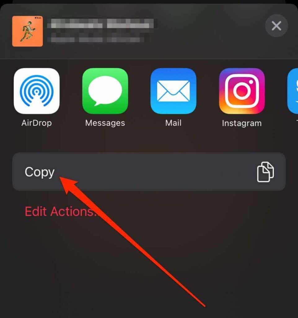 Copy button