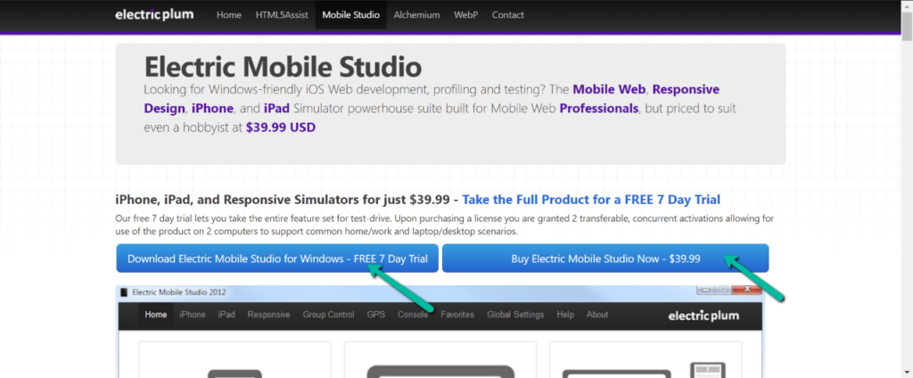 Electric Mobile Studio download window 