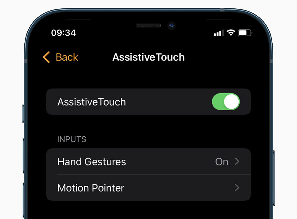 AssistiveTouch screen 