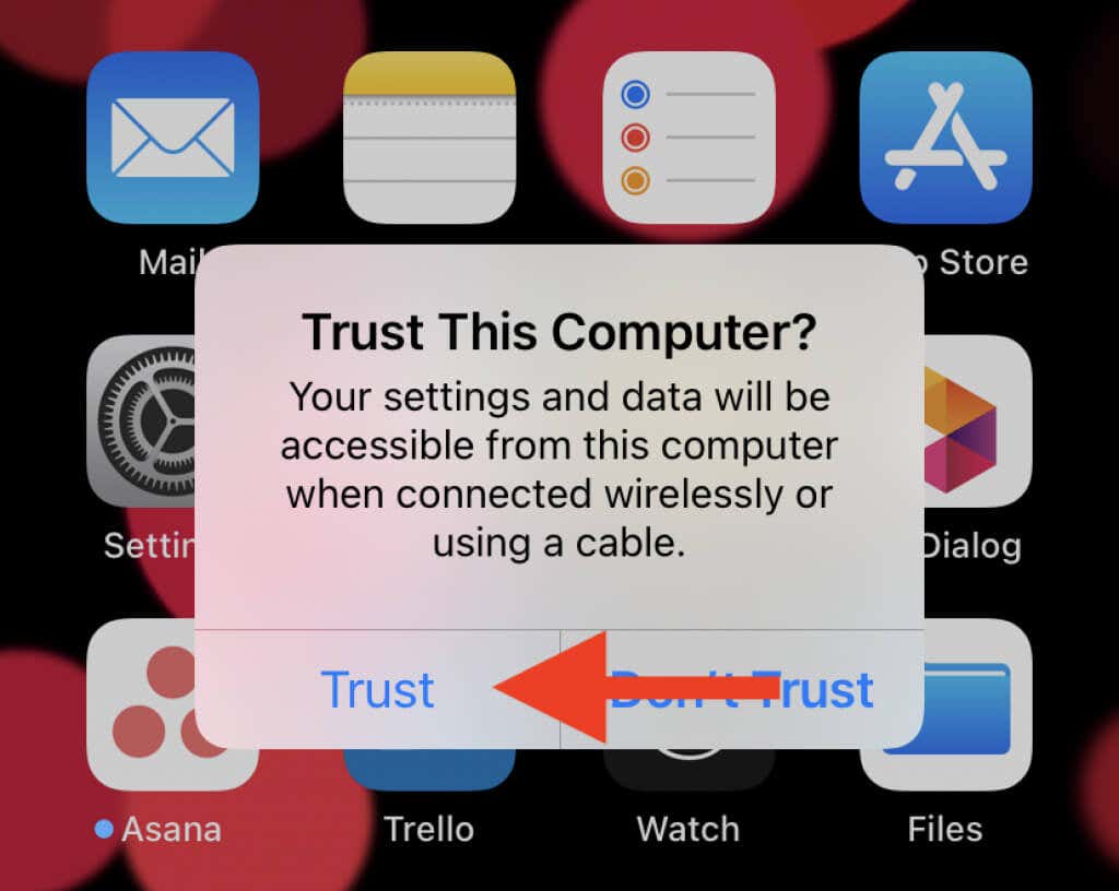 Trust button 