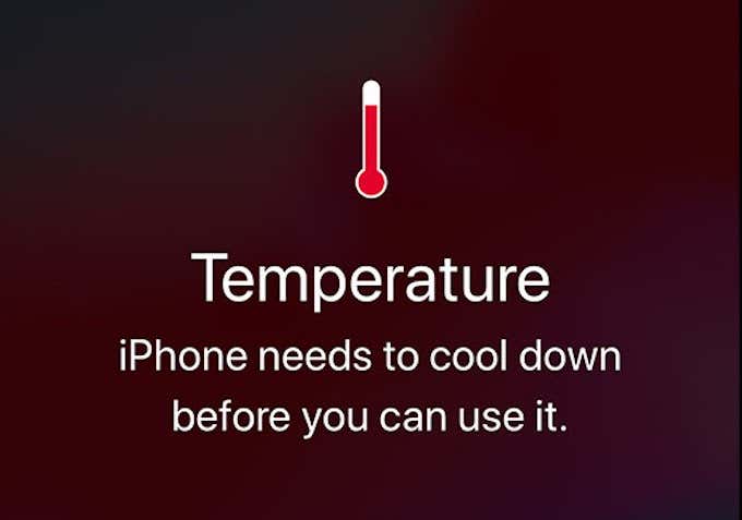 iPhone overheating screen 