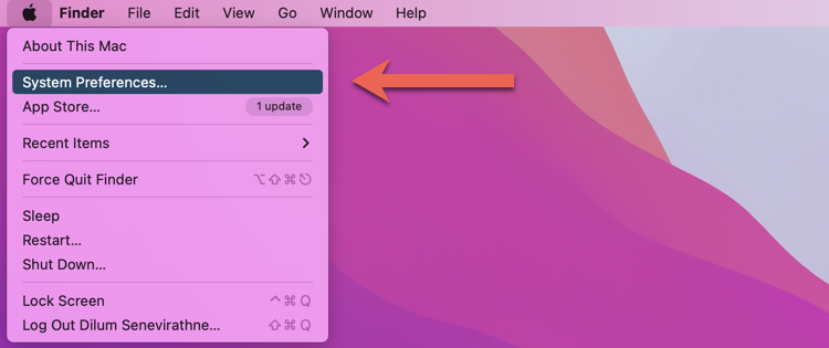 Apple > System Preferences
