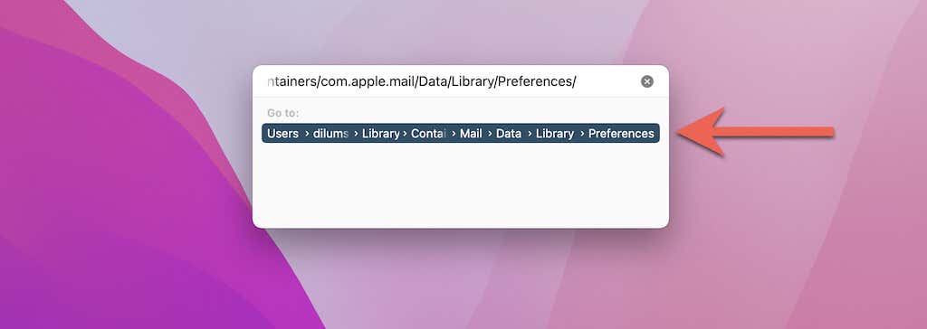 ~/Library/Containers/com.apple.mail/Data/Library/Preferences/