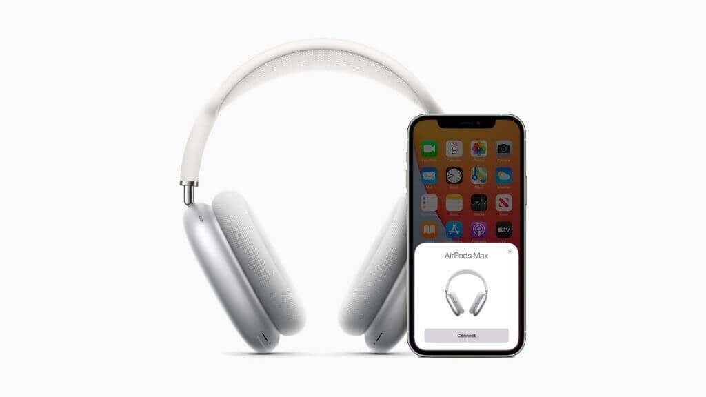 AirPods Max connected to an iPhone