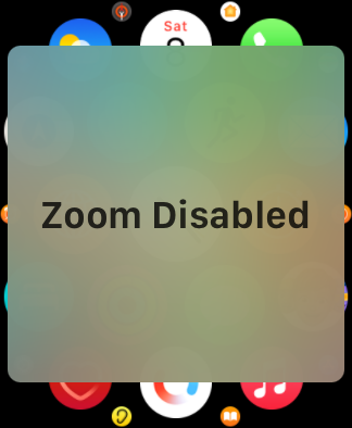 Zoom Disabled button 