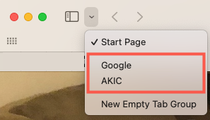 Tab Group Picker