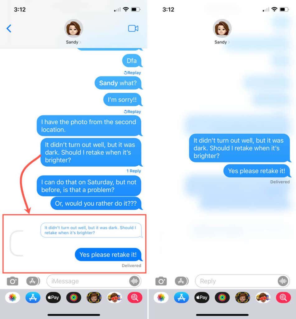 Inline reply in conversation