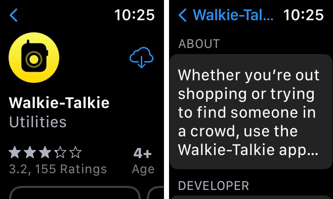 Walkie-Talkie in App Store