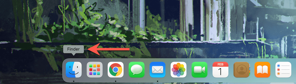 Finder in Dock 