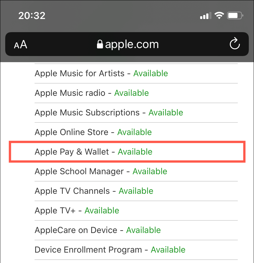 Apple Pay & Wallet Available