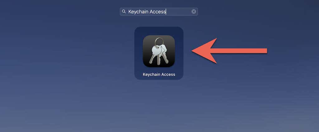 Keychain Access in Utilities folder