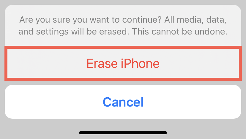 Erase iPhone