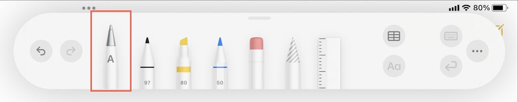 A-shaped pen tool