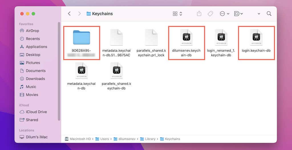 Keychains folder