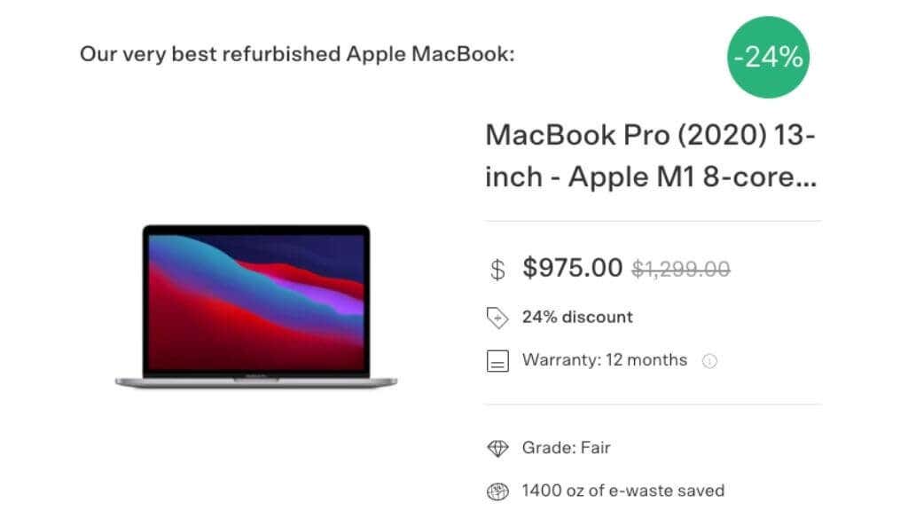 Refurbished 2020 MacBook Pro
