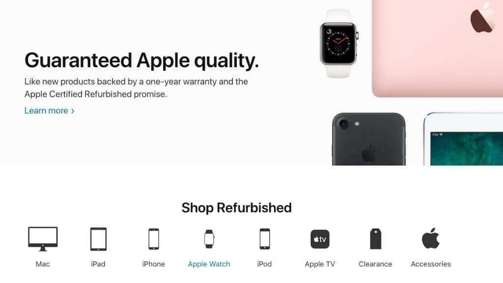Apple Store Refurbished screen 