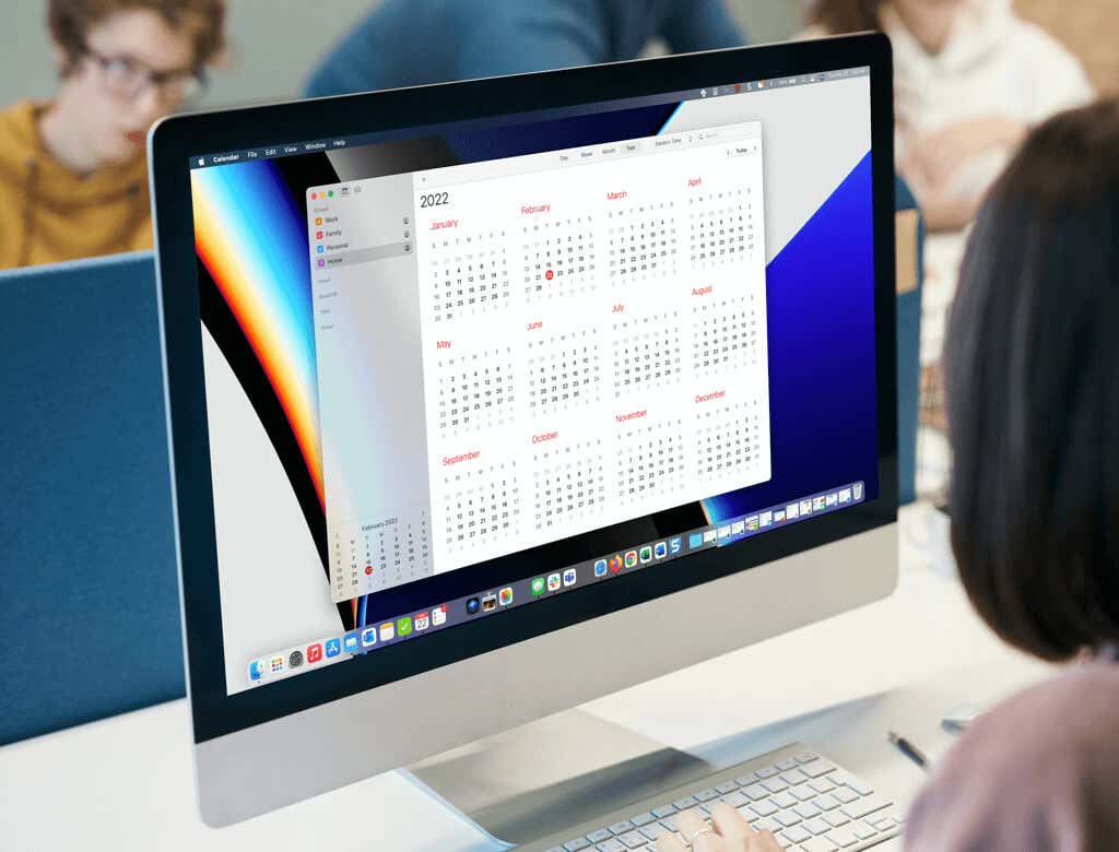 iCloud Calendar on an iMac