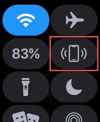 Phone icon in Control Center
