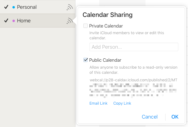 Home > Calendar Sharing > Email Link