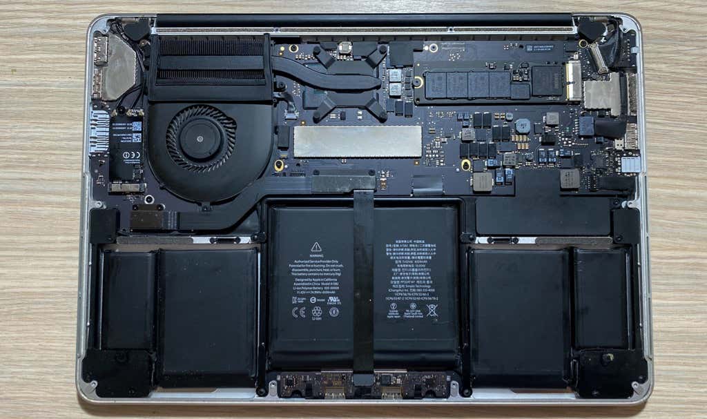 Interior of a MacBook