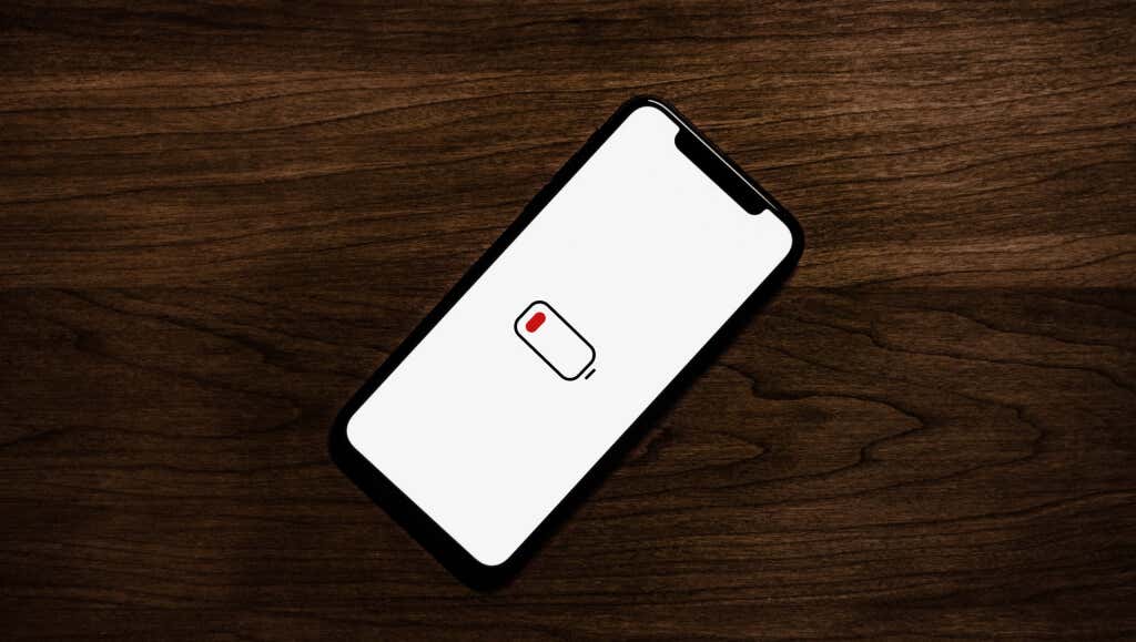 Low battery icon on iPhone