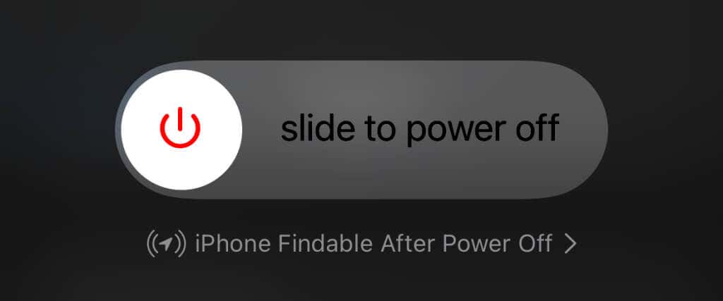 Slide to power off 