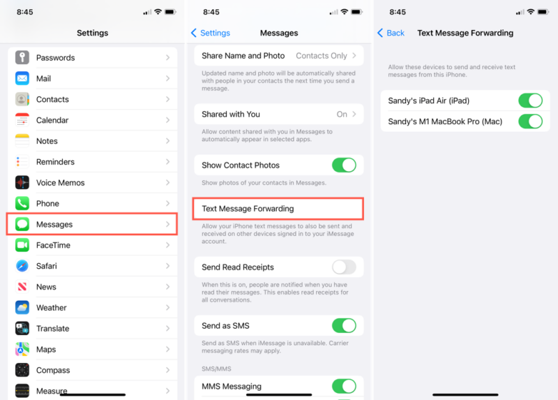 How To Forward Text Messages On IPhone