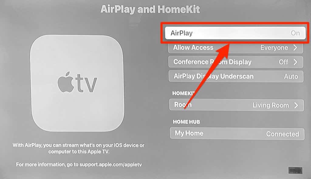 AirPlay menu