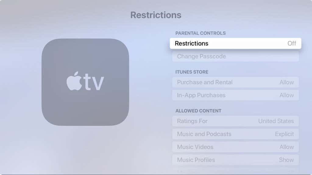 Settings > General > Restrictions