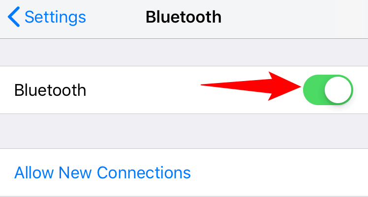 Bluetooth toggle