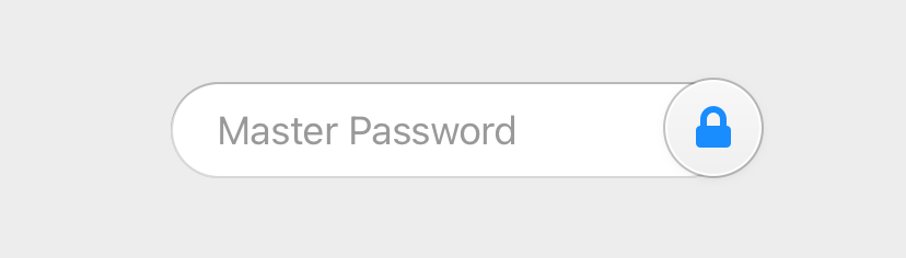 1Password master password screen