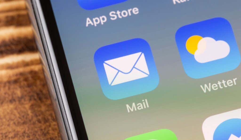 Mail icon on iPhone