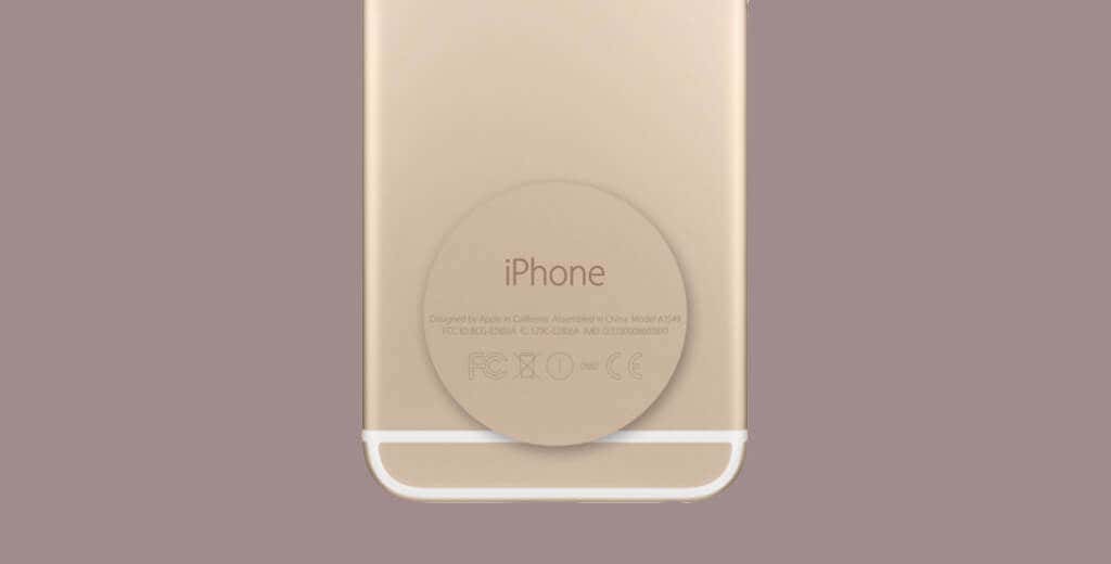 Back of an iPhone