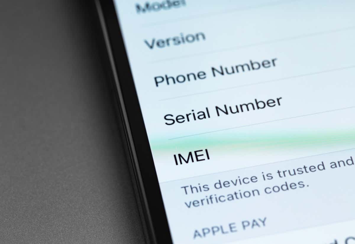 Serial Number and IMEI on iPhone or iPad