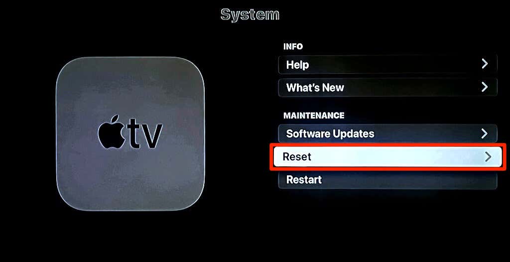 Ved fascisme støn How to Reset Your Apple TV