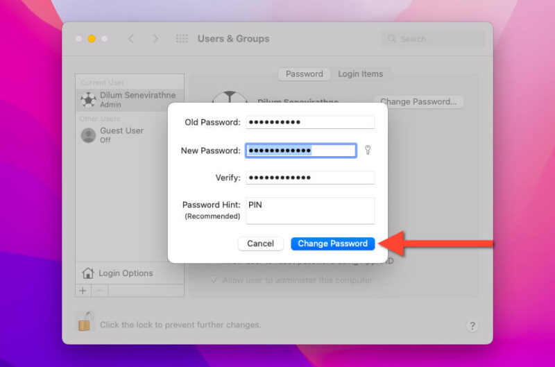 Как сбросить пароль на macbook