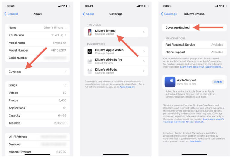 How to Check the Coverage or Warranty Status of Your Apple Devices