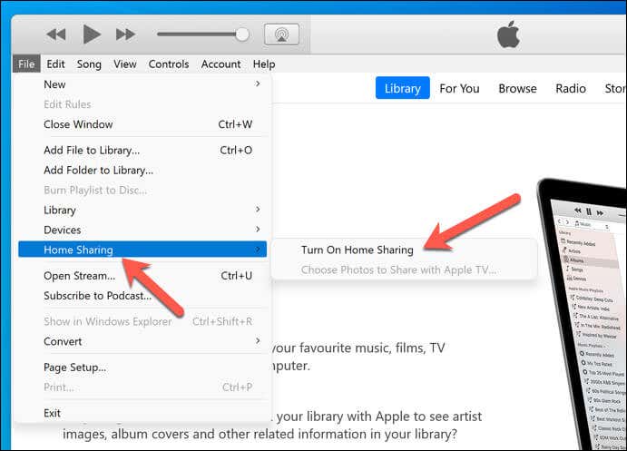 How to Set Up and Use Apple Home Sharing on Your Mac or PC image 8