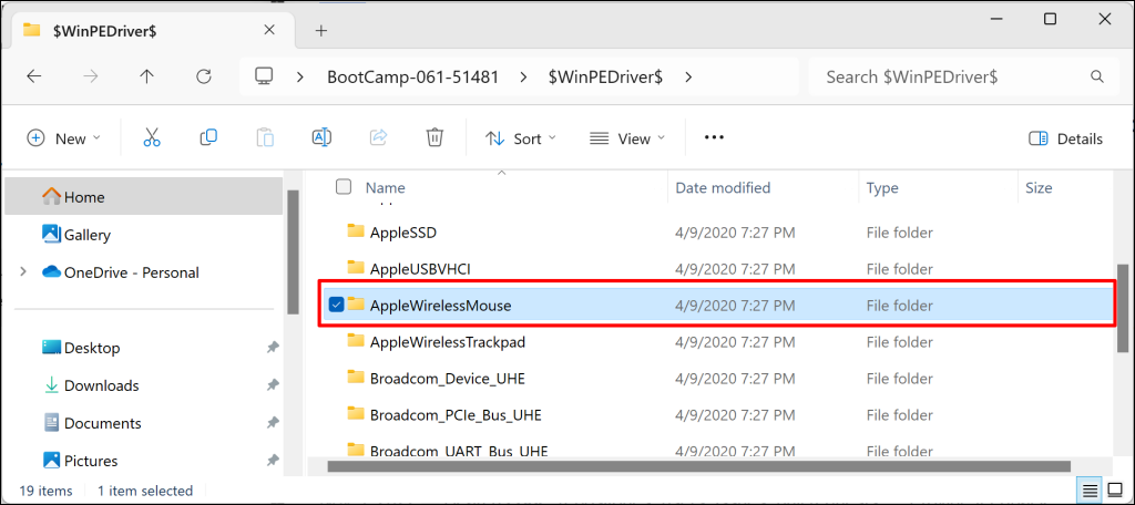 AppleWirelessMouse subfolder in BootCamp driver folder for Magic Mouse