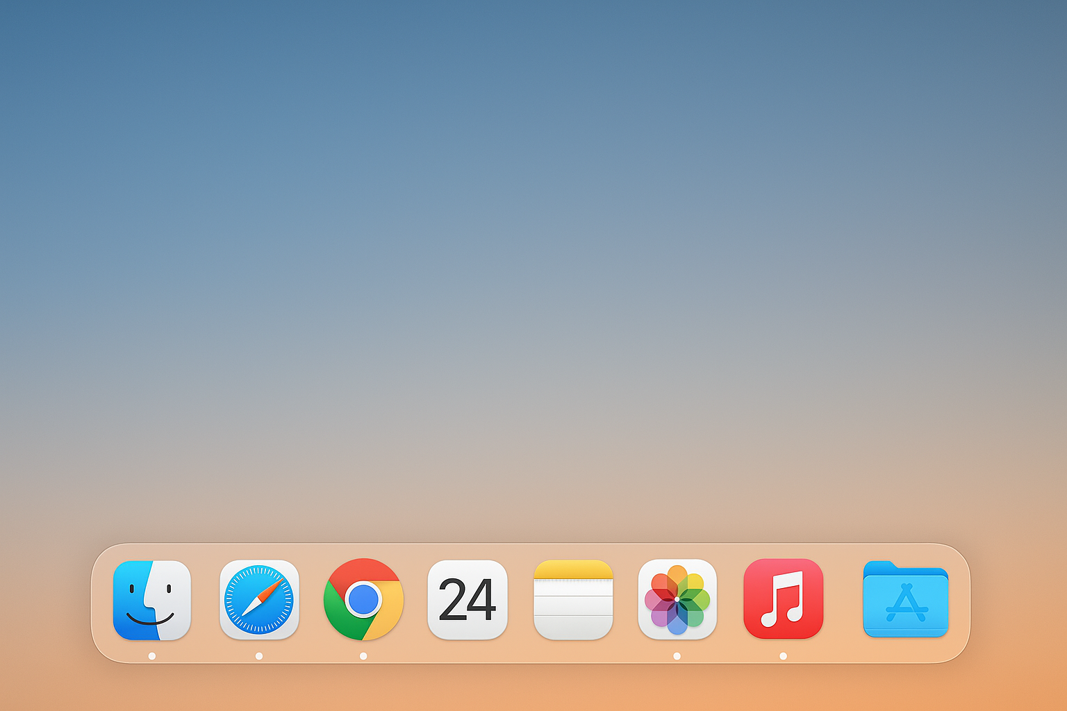 Modern macOS Dock showing running and pinned applications
