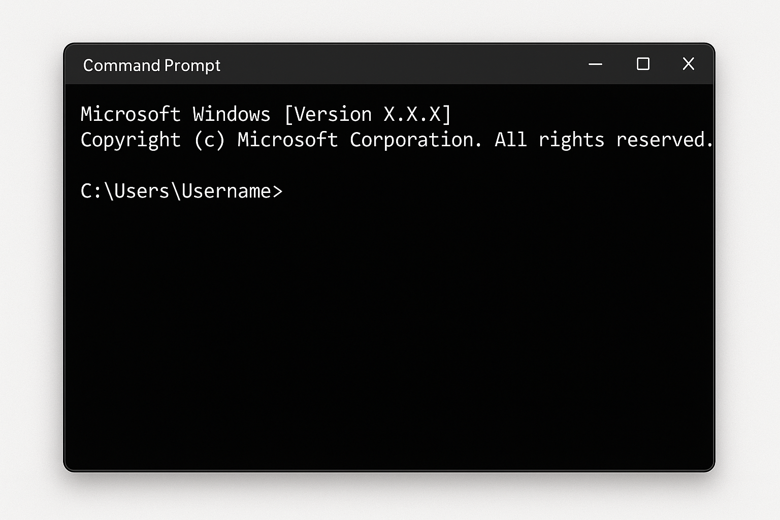 Terminal window showing command prompt
