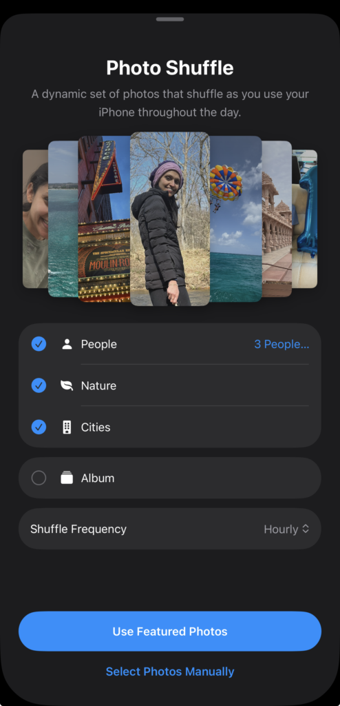 photo shuffle option - Switching To Mac
