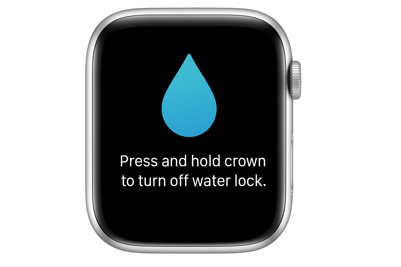 Apple Watch water droplet icon active screenshot
