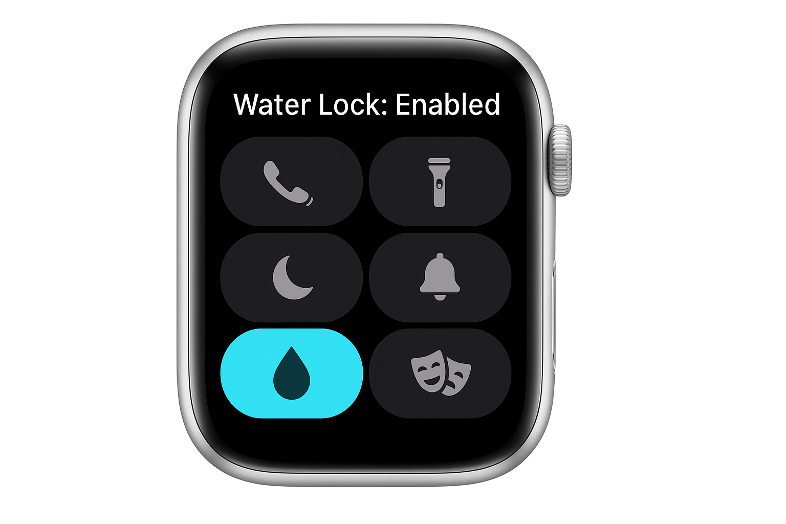 Apple Watch Water Lock icon and exit procedure