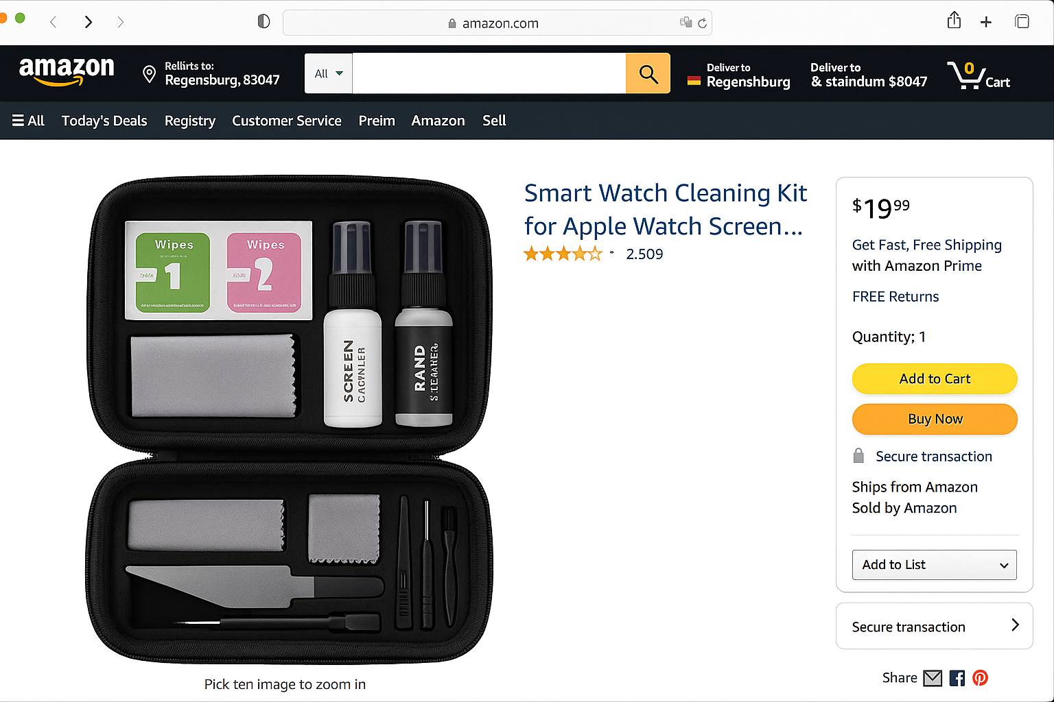 Apple Watch maintenance setup with cleaning supplies and band inspection tools