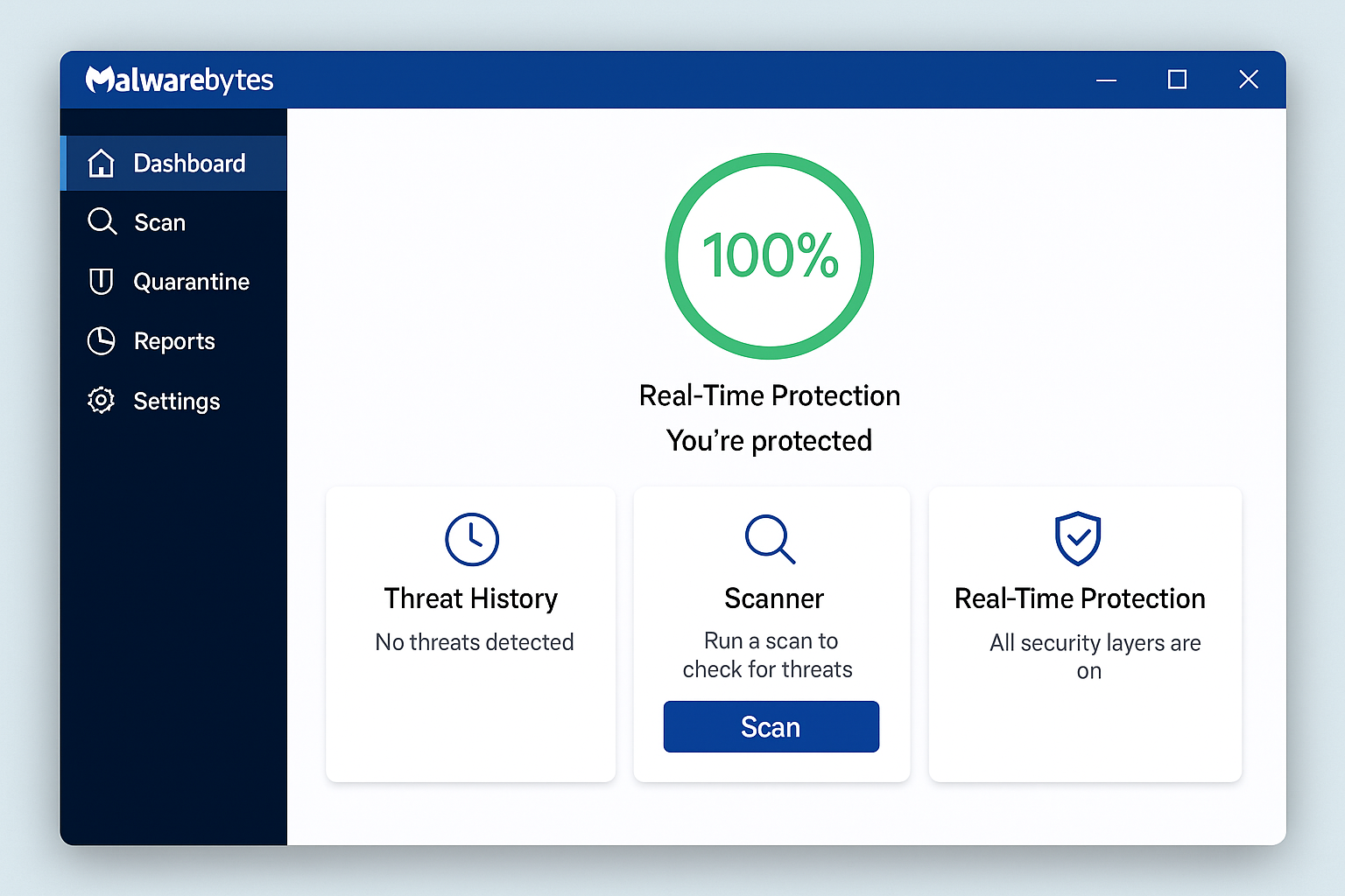 Malwarebytes window