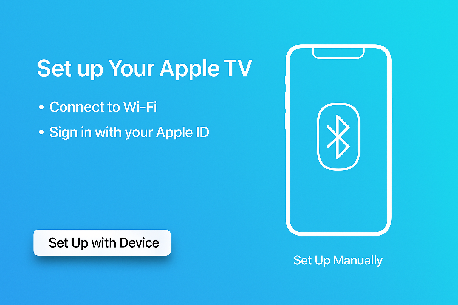 Set up with Device screen on Apple TV 4k