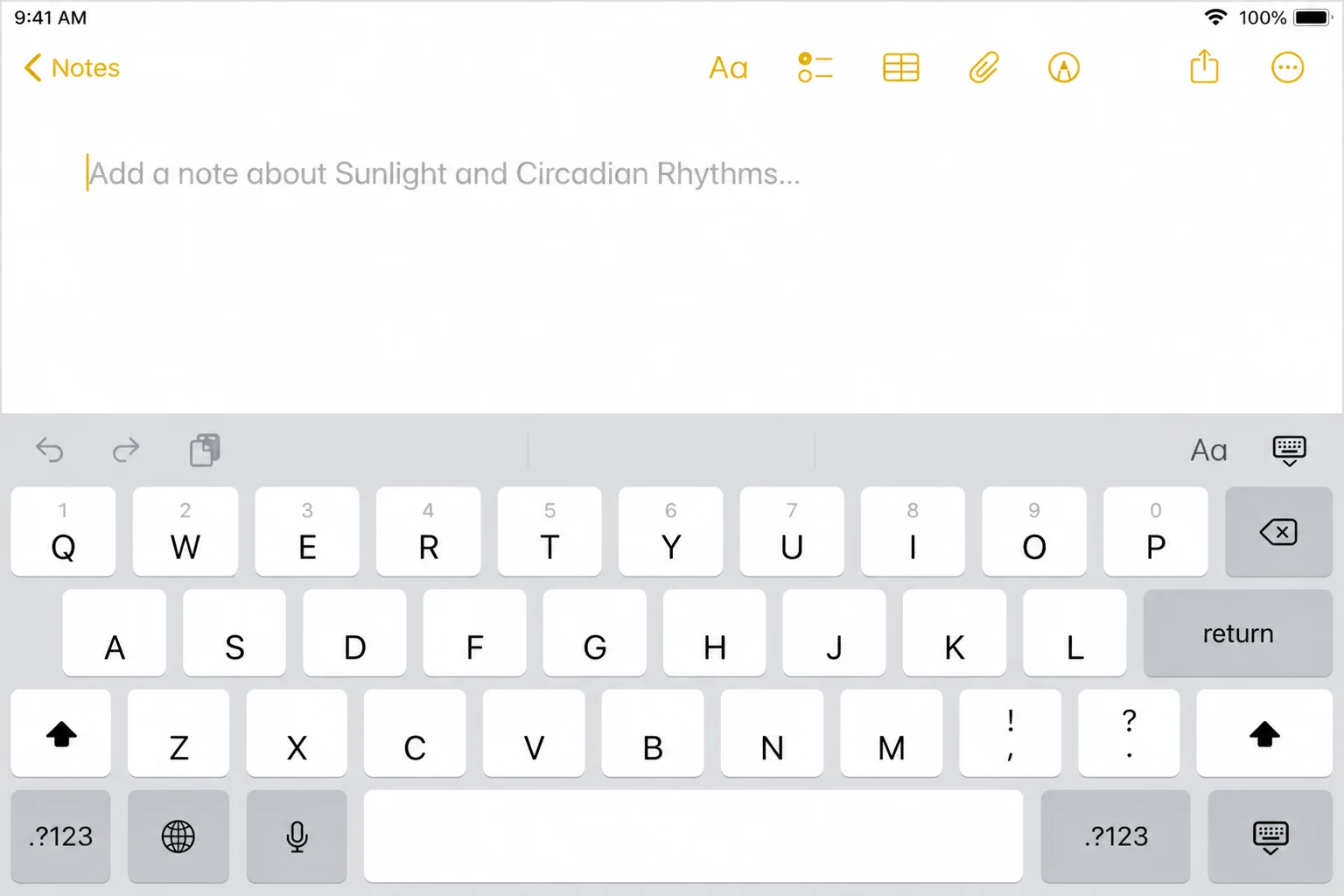 Apple support documentation page explaining how the on-screen keyboard works and when it appears in a text field